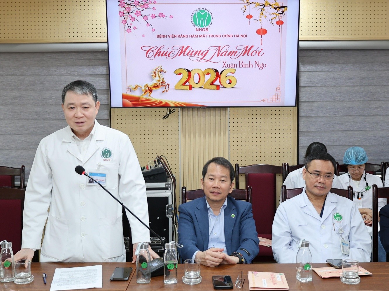  PGS.TS Lê Ngọc Tuyến, Thường vụ Đảng ủy, Phó giám đốc Bệnh viện phát biểu